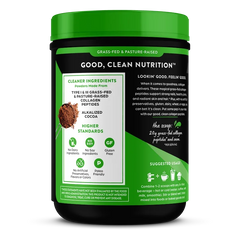 Grass Fed Pasture Raised Collagen Peptides - Chocolate